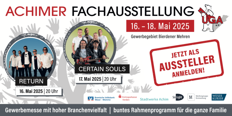 Achimer Fachausstellung - die Gewerbemesse mit großer Branchenvielfalt und buntem Rahmenprogramm für die gesamte Familie